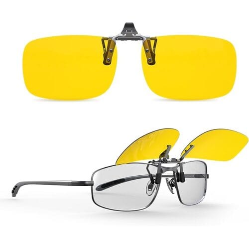 Kékfény szűrő szemüveg rátét (csíptethető, sárga lencse)