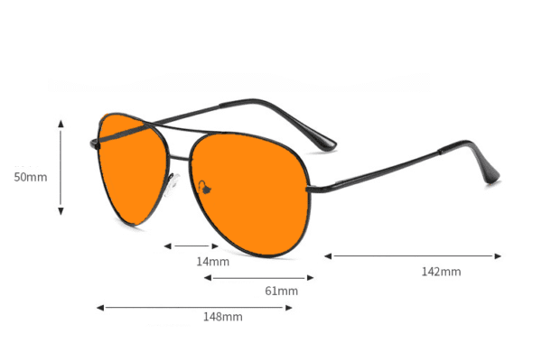 orange aviator Kék fény szűrő szemüveg, kék fény blokkoló szemüveg