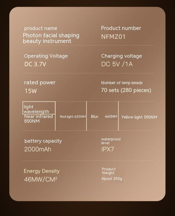 Bőrfiatalító Fényterápiás LED Arcmaszk - SkinPerfect