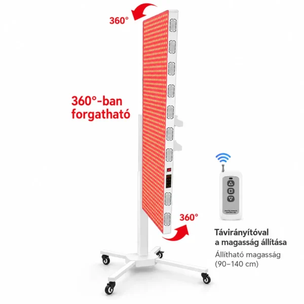 360°-ban forgatható LED terápiás lámpa tartó