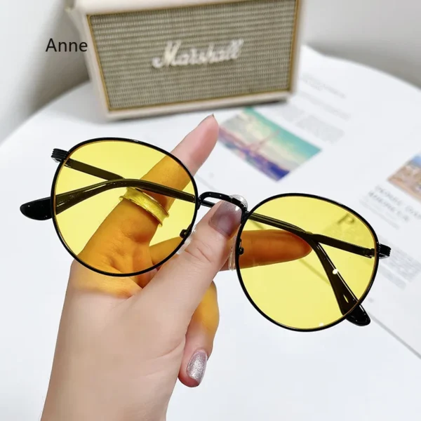 Classic-Round-Sunglasses-Men-2023-Fashion-Vintage-Metal-Rim-Sha Kék fény szűrő szemüveg, kék fény blokkoló szemüveg