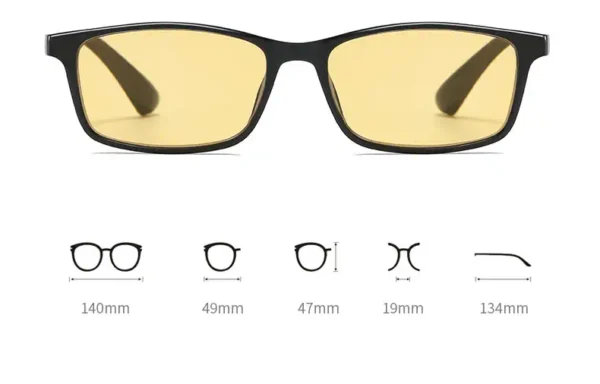 sizeNappali Kékfény-szűrő Olvasószemüveg – Sárga Lencsével